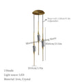 Axyaa LED Crystal Pendant Chandelier Set for Modern Room Decor