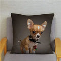 Chihuahua Dog Printed Cushion Cover by Axyaa for Home Decor