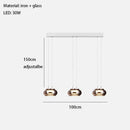 Axyaa Modern Glass Pendant Lamp Chandelier for Bedroom, Living Room, Restaurant, Bar Counter