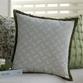 Axyaa Green Floral Throw Pillow Cover - 45X45 Square Cushion for Home Decor