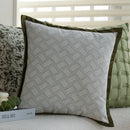 Axyaa Green Floral Throw Pillow Cover - 45X45 Square Cushion for Home Decor