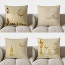Axyaa Crescent Moon & Lantern Pillow Cover for Sofa, Bedroom, Car