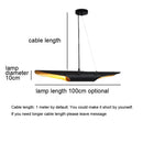 Axyaa Retro Black Pipe Chandelier with Matchstick Lampshade