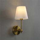 Axyaa Retro LED Black Gold Wall Lamp Luxury Bedroom Sconce Linen Indoor Lighting Fixtures