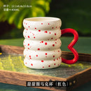 Axyaa Ceramic Donut Mug - 400ml Coffee Cup for Home & Office, Ideal Gift
