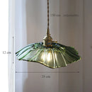 Axyaa Sunflower Glass Pendant Lights, Modern Brass Hanglamp for Dining Table, E27 AC90~240V