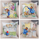 Axyaa Cartoon Bear Cushion Cover - Cute Animal Pillowcase for Sofa and Children's Room