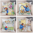 Axyaa Cartoon Bear Cushion Cover: Cute Sofa Decoration for Kids' Room