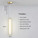 Axyaa LED Pendant Chandelier, Modern Minimalist Gold Black Hanging Lamp