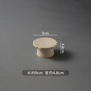 Axyaa Ceramic High Foot Dessert Plate Set: Unique Restaurant Dim Sum Tableware