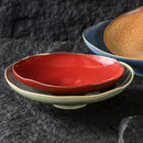 Axyaa Ceramic High-Footed Seafood Sashimi & Sushi Plates Set - Retro Restaurant Tableware