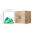 Axyaa Mountain Whiskey Glass Set in Wooden Gift Box