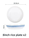 Axyaa Gradient Ceramic Bowl & Plate Set: Enhance Dining Experience for Home & Hotels