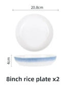 Axyaa Gradient Ceramic Bowl & Plate Set: Enhance Dining Experience for Home & Hotels