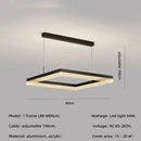 Axyaa Modern Minimalist Square LED Pendant Light Dimmable Chandelier for Living Room & Bedroom