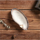 Axyaa Ceramic Sushi Sashimi Plate Set for Japanese Restaurant Dining