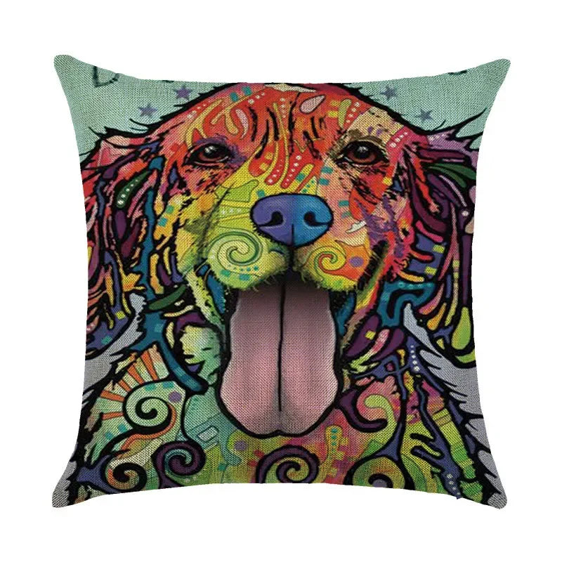 Axyaa Animal Print Pillow Cover: Stylish Sofa & Chair Linen Cushion Cover Art