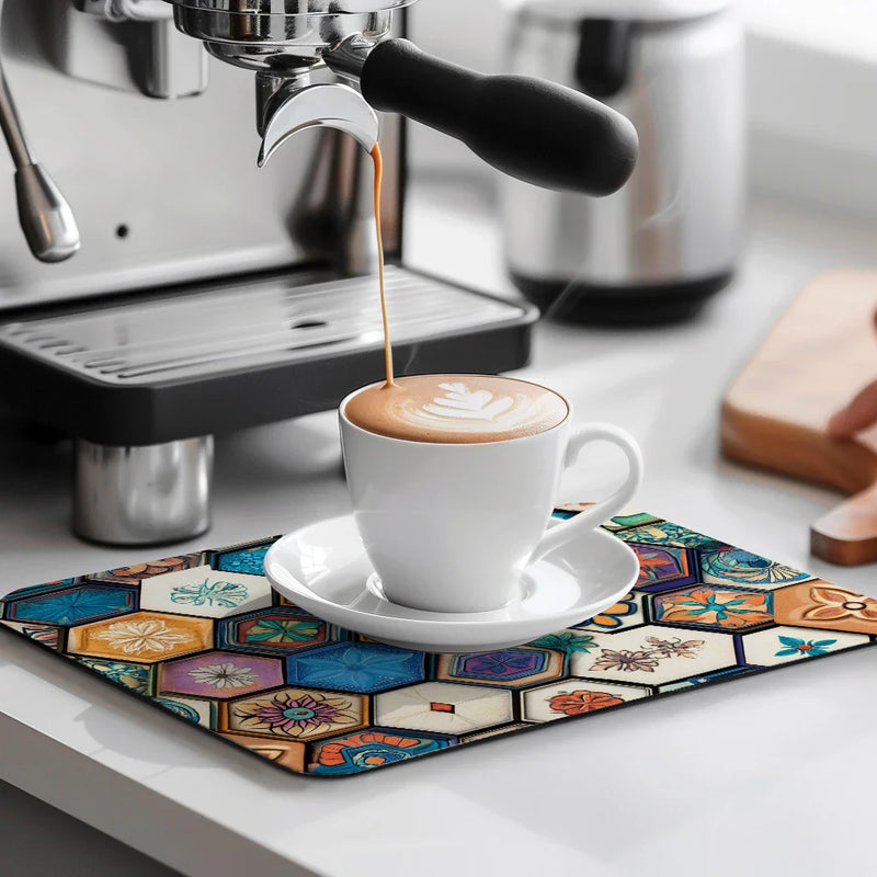 Axyaa Christmas Kitchen Draining Mat: Absorbent, Quick Dry, Antiskid Pad for Tableware
