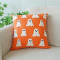 Axyaa Halloween Ghost Pillowcase 45x45cm - Canvas Sofa Decor Cover