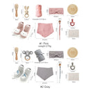 Axya Newborn Essentials Gift Set: Towel, Blanket, Pacifier Chain, Bracelet, Rattle & Gift Box