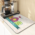 Easter Rabbit Print Kitchen Drying Mat Set by Axyaa