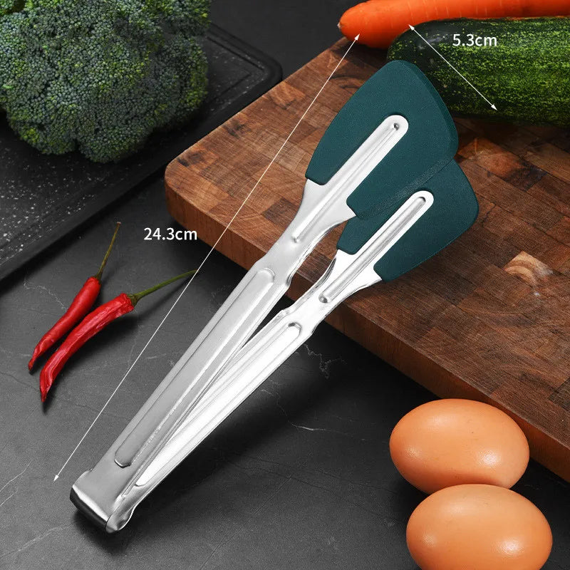 Axyaa Stainless Steel Silicone Tongs for Cooking and Grilling