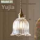 Axyaa Multi-Color Glass Pendant Light: 23 Shapes Hanging Lamp for Kitchen & Dining