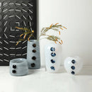 Axyaa Pebble Relief Glass Vase for Flower Arrangement and Home Decoration