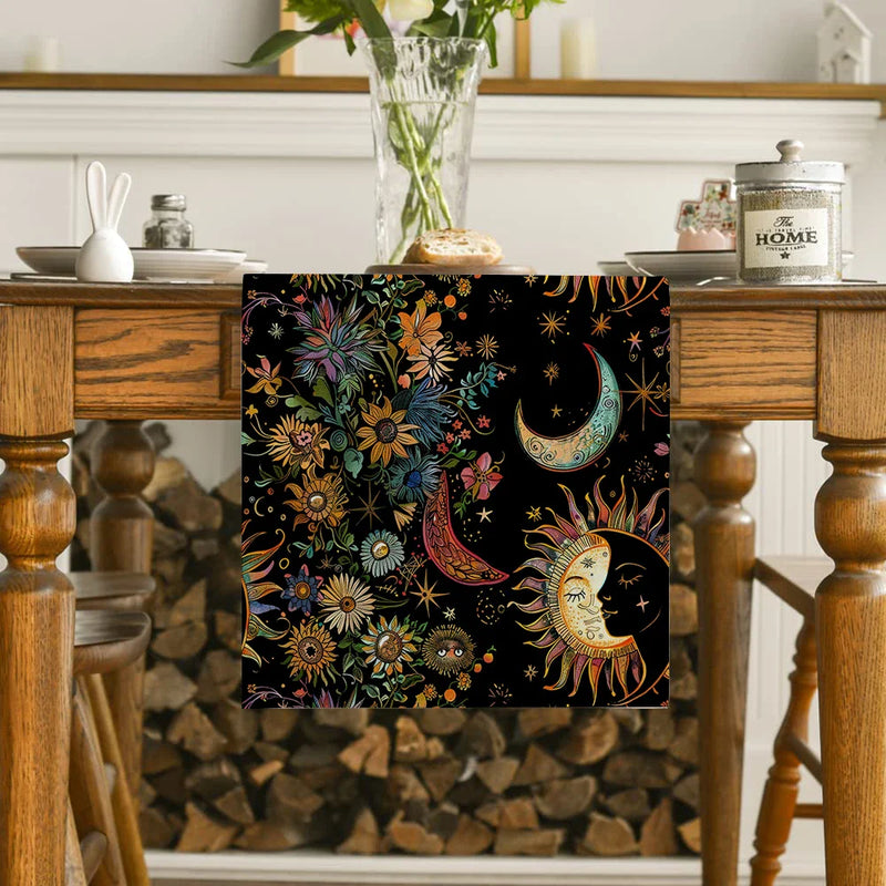 Axyaa Floral Branches Table Runner for Kitchen Dining Decor