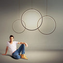 Modern LED Ring Pendant Light by Axyaa: Indoor Minimalist Lamp for Living Room Lighting