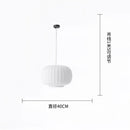 Axyaa Retro White Silk Pendant Light: French Nordic E27 Chandelier