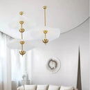 Lotus Leaf LED Pendant Lights for Ceiling Staircase by Axyaa - Modern Chandelier Loft Decor.