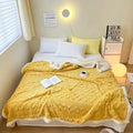 Axyaa Geometric Pattern Fleece Blanket: Soft & Cozy Throw for Sofa, Bed, Travel