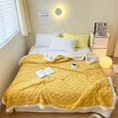 Axyaa Geometric Pattern Fleece Blanket: Soft & Cozy Throw for Sofa, Bed, Travel