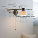 Axyaa Swing Arm LED Wall Lamp - White Ceramic Interior Mirror Light