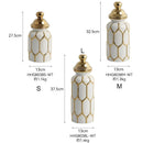 Axyaa European Gold Luxury Ceramic Vase General's Jar Ornament Art Craft Decor