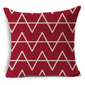 Geometric Linen Seat Cover 45x45cm for Home Decor - Axyaa