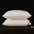 Axyaa Goose Feather Down Pillows - 2 Pack, 100% Cotton, Standard Queen King Sizes