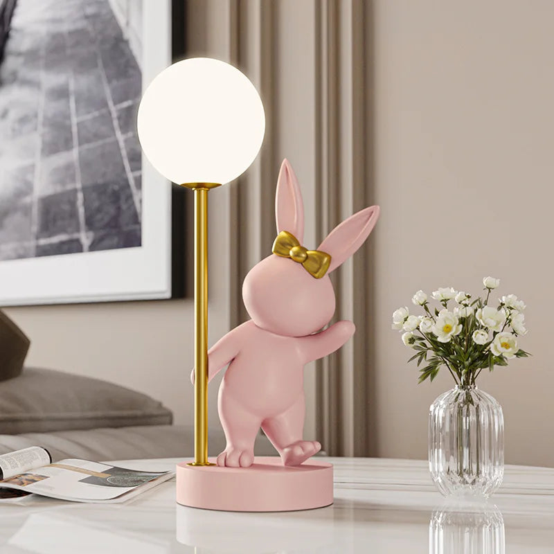 Axya Bunny Lamp: Nordic Luxury Night Light for Bedroom Atmosphere