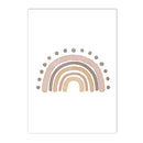 Axyaa Sun Rainbow Bear Canvas Wall Art Poster, Nursery Decor, Kids Room Decoration