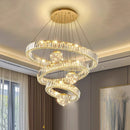 Axyaa Crystal Chandelier Pendant Light for Living Room Bedroom Ceiling, Luxury Indoor Lighting