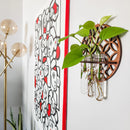 Axyaa Indoor Wall Planters with 3 Test Tubes Propagation Station for Home Office