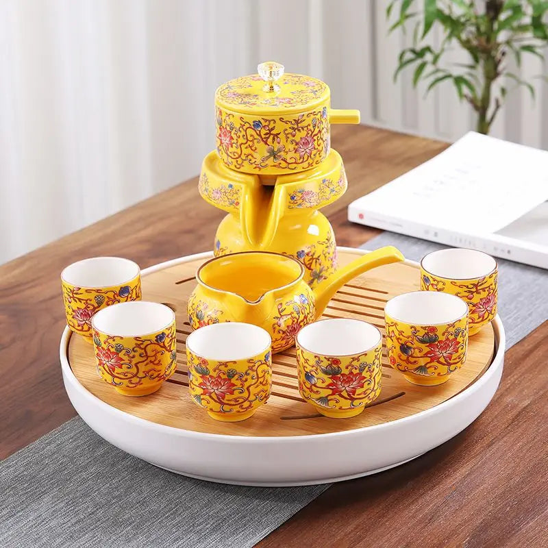Axya™ 6-Person High-Grade Kung Fu Tea Set, Bone Teapot & Travel Tea Set