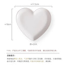 Axyaa Love Heart Ceramic Plate Breakfast Bowl Set Kitchenware