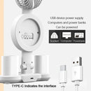 Axyaa Rechargeable Study Desk Lamp with Fan, Clock Display & LED Reading Light