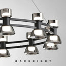 Axyaa Modern Glass Chandeliers Black/Gold Pendant Lights for Luxury Decor