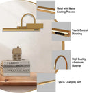 Axyaa Gold LED Rechargeable Wall Lamp with Remote Control, 3 color Dimming