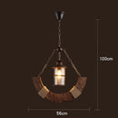 Axyaa Retro Solid Wood Art Lamp for Bar Restaurant Corridor - Creative Wall Decor