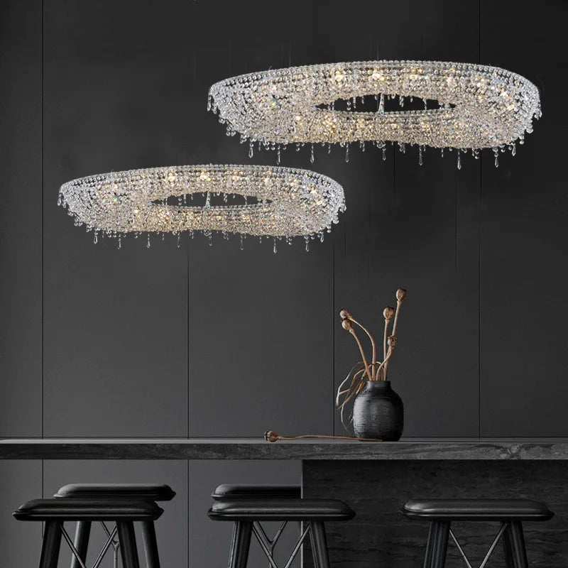 Axyaa Bird Nest Crystal Pendant Chandelier - Modern Hall Hotel Lighting