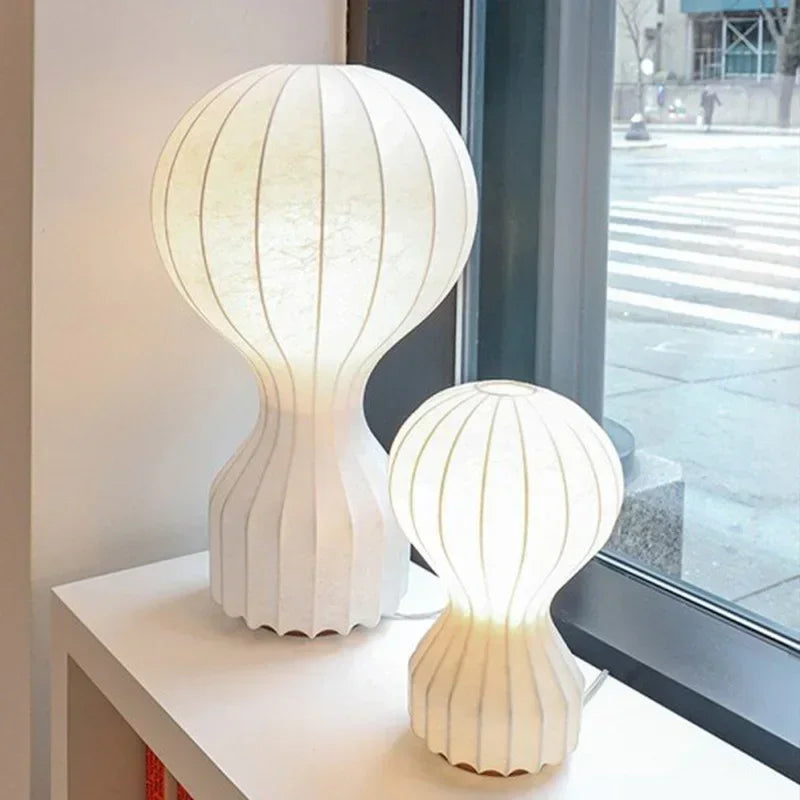 Axyaa Wabi Sabi Art Deco Fabric Floor Lamp